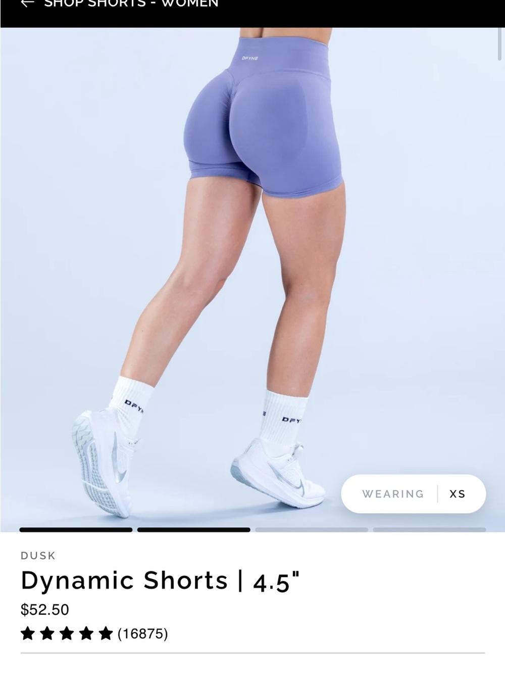 DFYNT High-Rise Lavender Athletic Bike Shorts